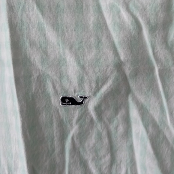 Vineyard Vines-Womens button down-sz10-mint/white check - Picture 2 of 3